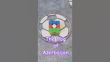 Making the cool flag of Azerbaijan on a 3X3 rubik