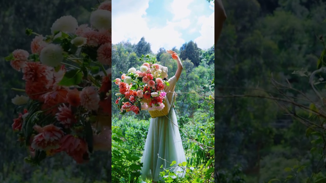 Surrounded by Flowers & Serenity: A Girl’s Perfect Nature Moment 