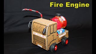 How to make a FIRE Engine from Cardboard - RC Fire Engine