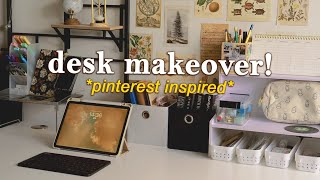 college desk setup makeover| silent vlog