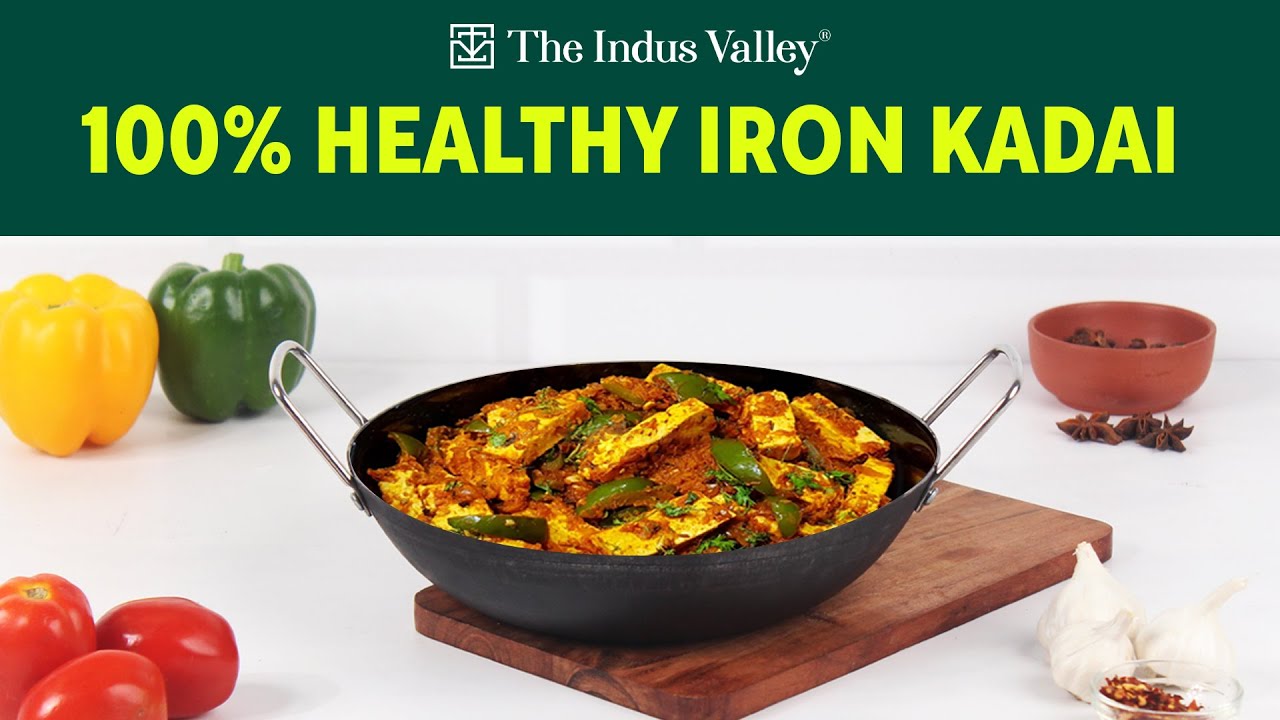 Iron Kadai| Iron Wok|Kadai:11 Inch| Cooking Wok| Cooking Pot| Indian Kadai