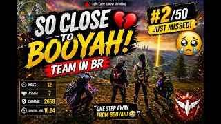 Team Fight to Almost BOOYAH 😤 BR Ranked Crazy Ending 🔥