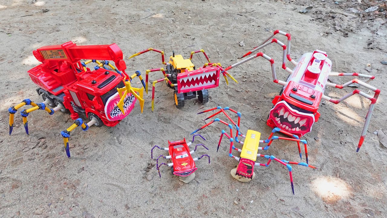 Upgrade The EVOLUTION SCHOOL BUS EATER, RC LIGHTNING MCQUEEN SPIDER Legs Monster,Monster Excavator