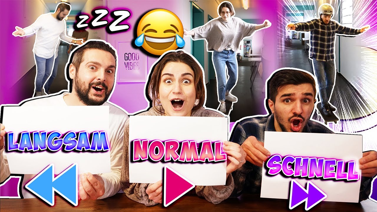 LANGSAM vs. NORMAL vs. SCHNELL Challenge! Es wird mal wieder peinlich bei Kaan, Dania & Claudio