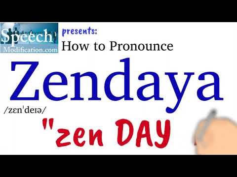 How to Pronounce Zendaya - YouTube