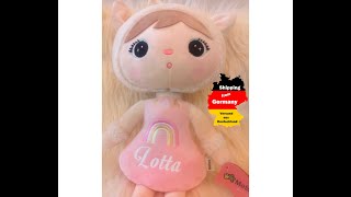 Metoo Doll Pink Rainbow - Personalised with  name, Perfect gift for kids