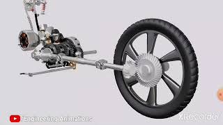 Shaft Drive Motorcycle Engine Animation