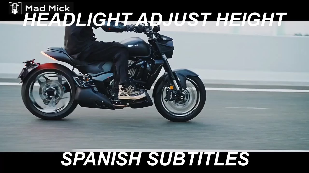 ZONTES 350 S HEADLIGHT ADJUST SPANISH SUBTITLES YouTube