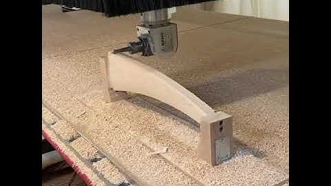 Furniture making with a CNC Router - Utilizing a 4th axis aggregate to machine a table leg.