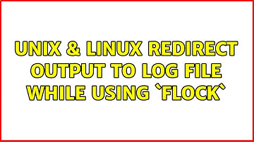Unix & Linux: Redirect output to log file while using `flock`