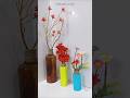 Reuse Plastic or Glass Bottle into aesthetic decor 🌸 #shorts