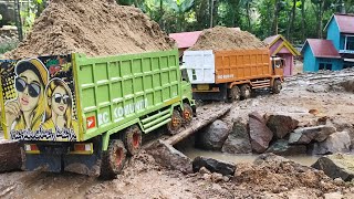 : UJI COBA RC DAM TRUK HINO RANGER JUMBOO BARU!! NAMUN TERGELINCIR SAAT MELINTAS JALAN BERTEBING