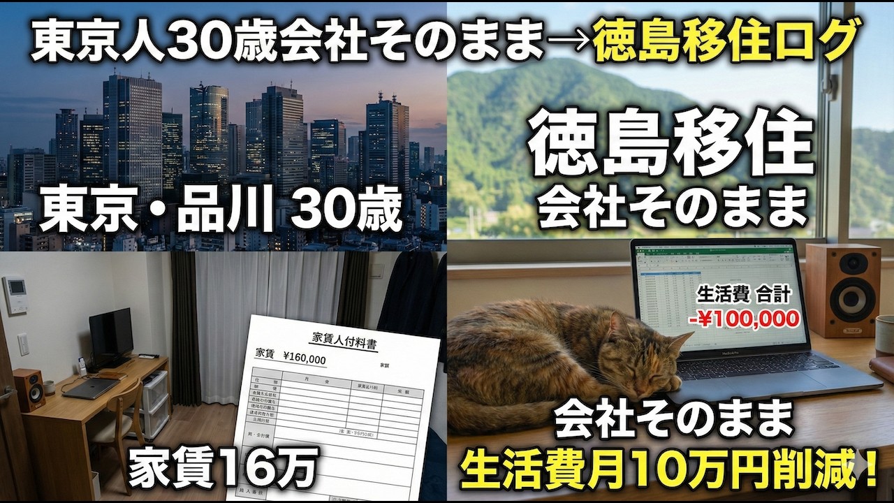 東京人30歳 会社そのまま徳島へ｜生活費月10万円下げて田舎の一軒家に移住した理由。