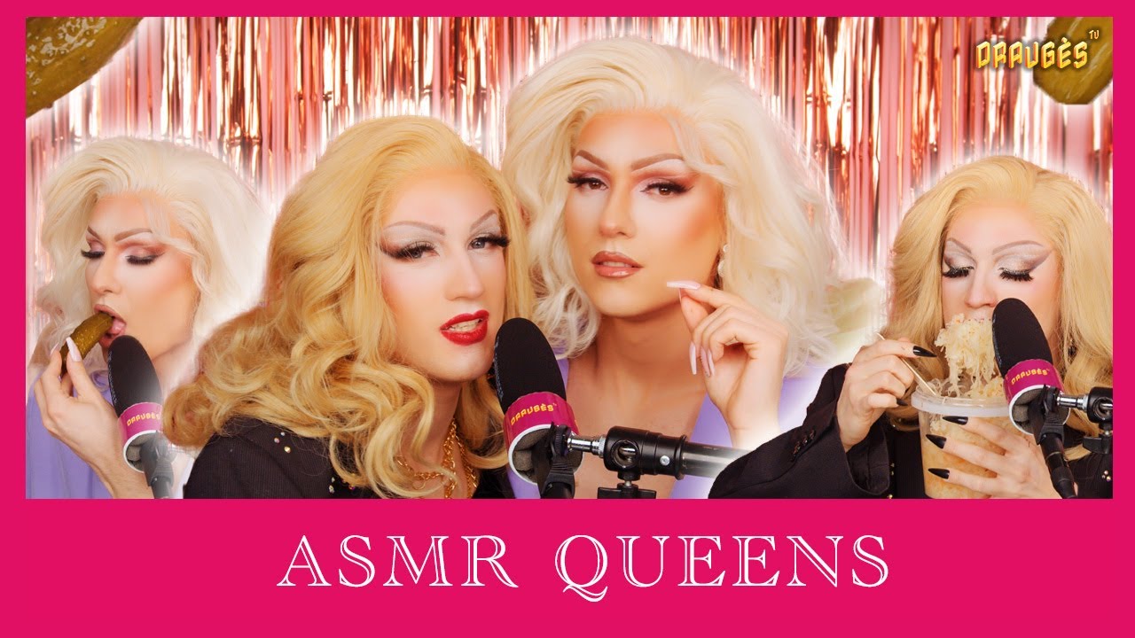 🎙️ASMR | 🇱🇹DRAG KARALIENĖS VALGO 🥒 AGURKĖLIUS, KOPŪSTUS, PERSIKUS 🍑 ATSIPALAIDUOK 🤤