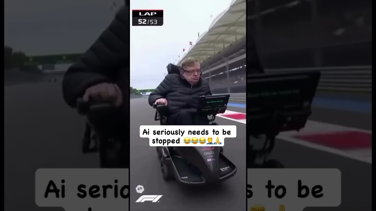 When Hamilton meets Hawking on the same track 😭🏎️ | AI Made This Too Real 