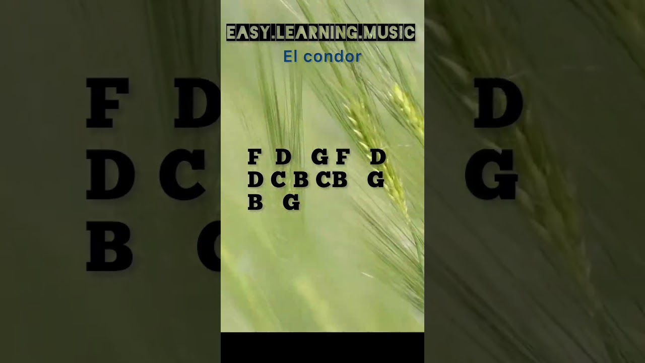 El condor _learning music sheet  