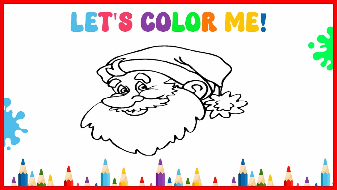 Kids Color Book | Color Santa with Me! 