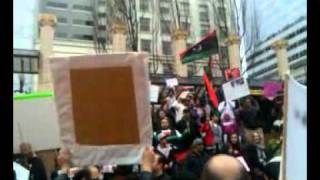 Qik - solidarity rally in Portland ore with Libya by Joe Anybody