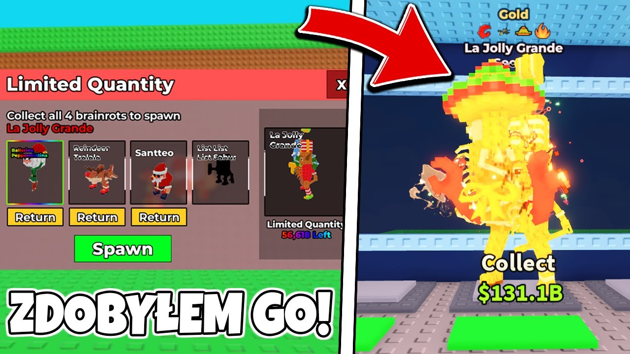 ZDOBYŁEM NOWEGO LIMITOWANEGO LA JOLLY GRANDE W STEAL A BRAINROT! Roblox