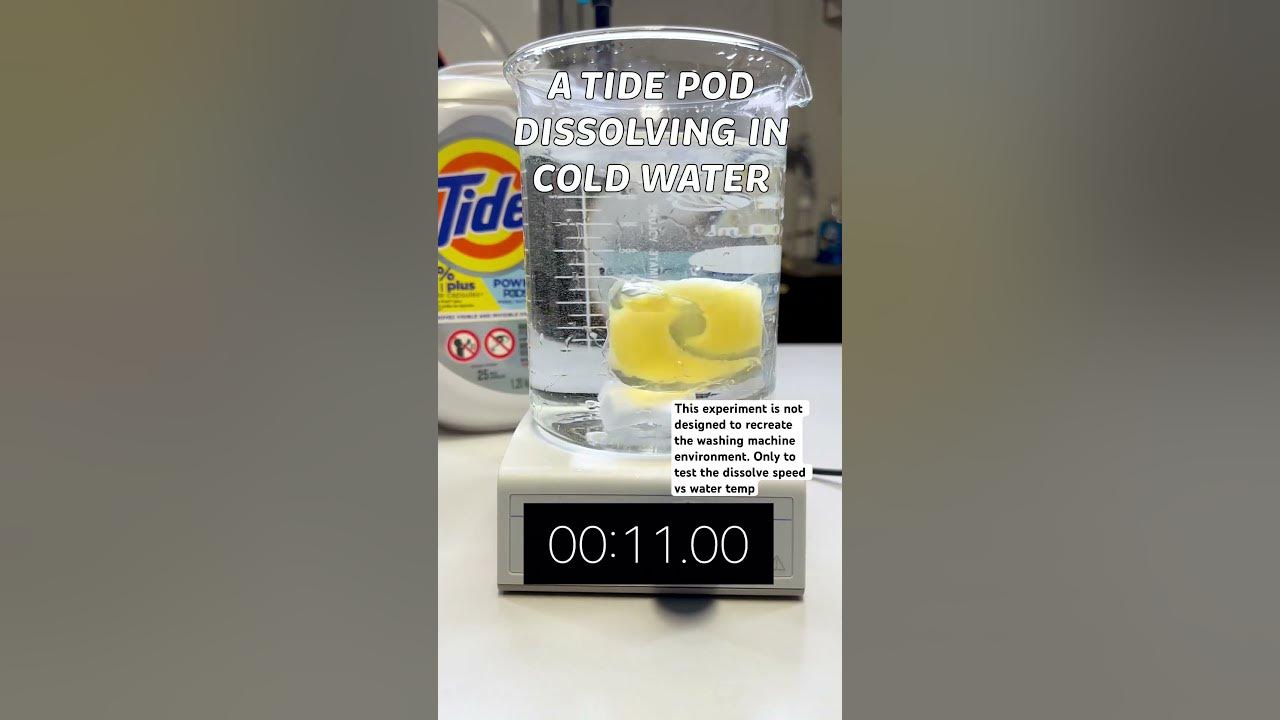 Tide Pod Dissolving In Cold Water stem experiment science YouTube