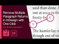 Remove Multiple Paragraph Returns in InDesign with One Click (For Entire Document)