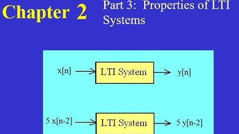 Chapter 02 Part 3:  Properties of LTI Systems