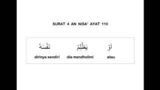 004 SURAT AN NISA' AYAT 110 DAN TERJEMAHAN PER KATA