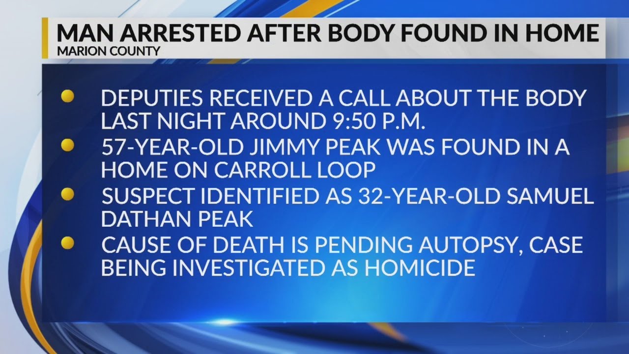 Man arrested after body found in Marion County home - YouTube
