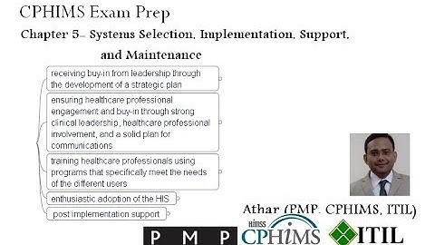 CPHIMS Exam Prep, Chapter 5 - Systems Selection, Implementation, Support, and Maintenance