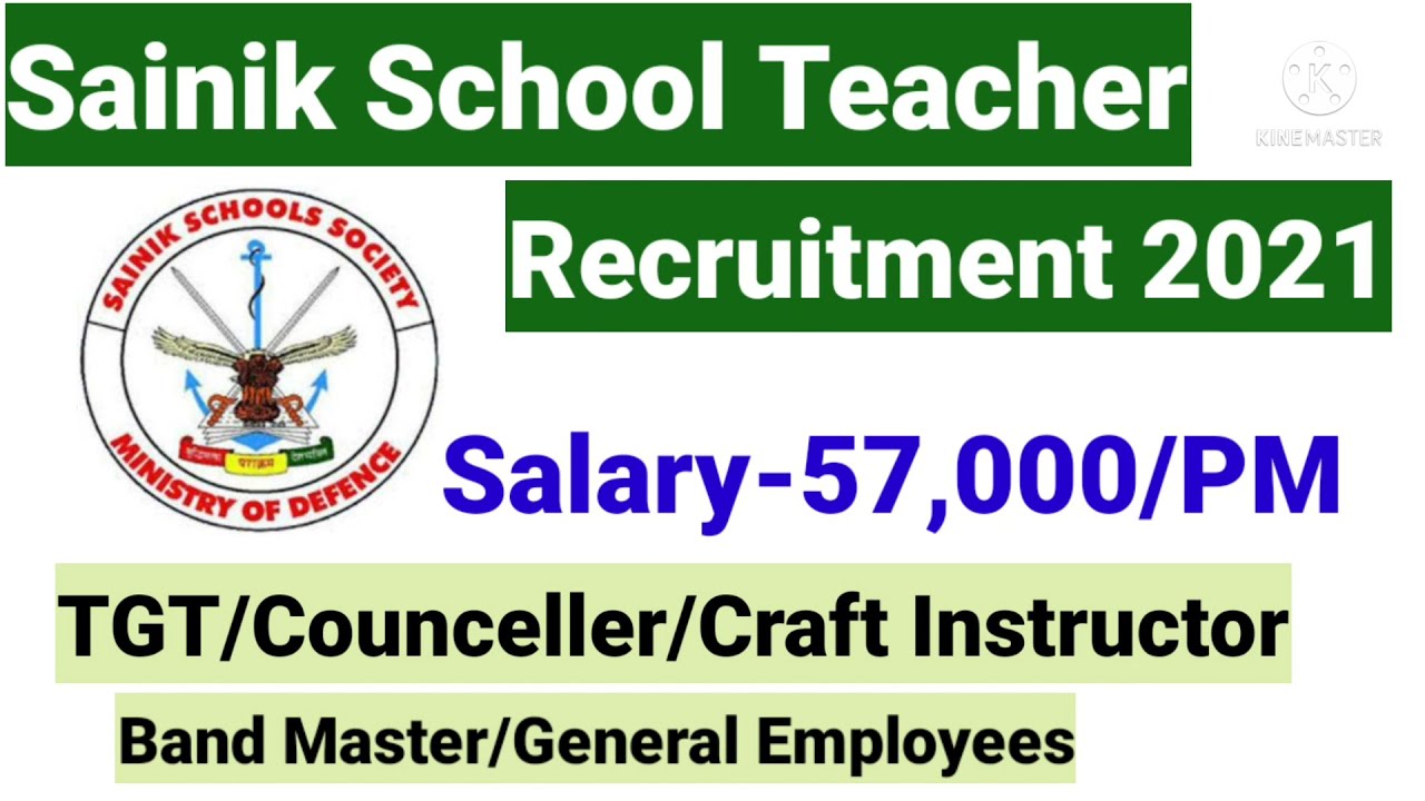 Sainik School Teacher Recruitment 2021/Govt Teacher Recruitment.