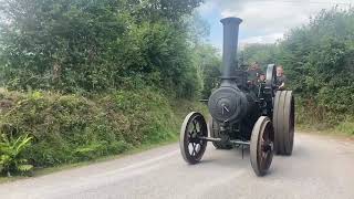 Burrell Traction Engine 'The Monk' heading home after the weekend.