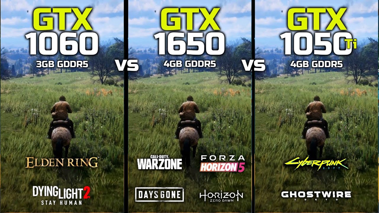 GTX 1050 GTX 1650 vs GTX 1060 | 9 Games Tested -