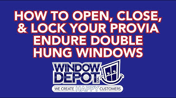 How To Open, Close, & Lock Your Provia Endure Double Hung Windows