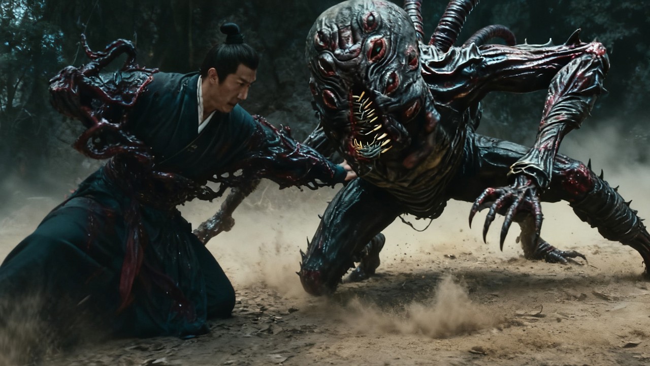 Monster | 古代版“毒液”！穷小子被神秘生物寄生，身体异变获得超强战力，决战千年蜘蛛怪！#怪物#奇幻#movie