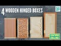 4 Wooden Hinged Boxes Pt2 - Scrapwood Challenge ep42