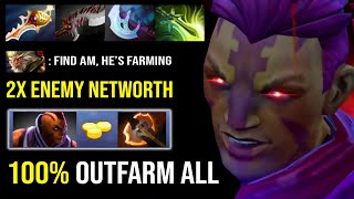 How to Outfarm Anyone on the Map - 13Min Battlefury AM Insanely 2x Enemy Networth 985 GPM DotA 2