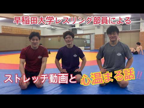 早稲田大学レスリング部員によるストレッチ動画と限りなく心が温まる話 Youtube