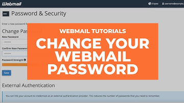 Webmail Tutorials - How to Change Your Password