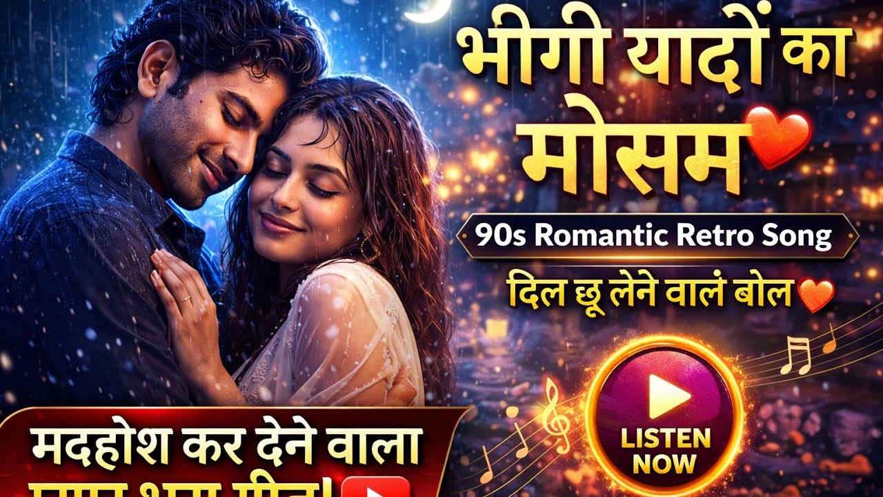 भीगी यादों का मौसम 🌧️ | 90s Romantic Retro Song ❤️ | Dil Chhu Lene Wala Hindi Love Song 2026