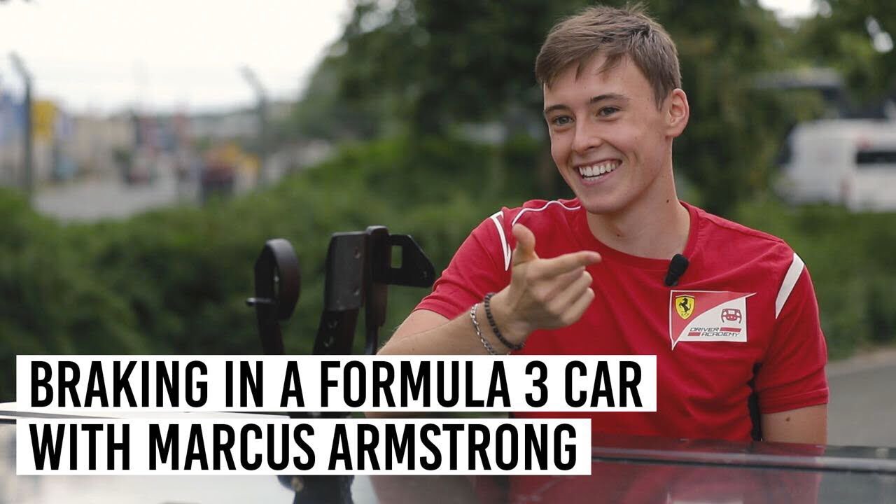Braking in a Formula 3 car with Marcus Armstrong