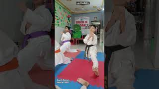 Leg flexibility with my warrior champions #viralvideo #karate #shortvideo