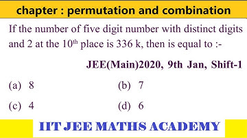 P and c jee main 2020 9 january shift 1