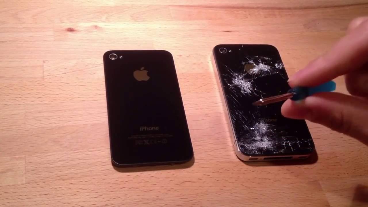 Замена задней крышки iPhone 4 - YouTube