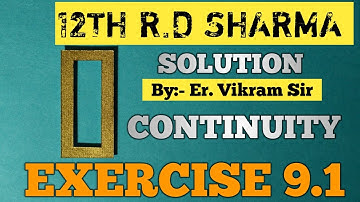 Continuity Ex 9.1 Question No 26