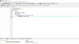 C++ PROGRAM TO FIND YOUR GRADE USING IF ELSE LADDER