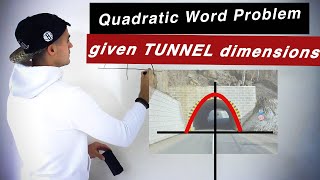 Quadratic Problem Modelling a Tunnel - MPM2D, Ontario Curriculum