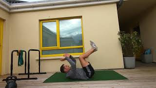Lower Back Cradle into Hamstring Stretch
