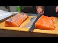 Witness a Master Chef Craft Whole Salmon into Sushi!