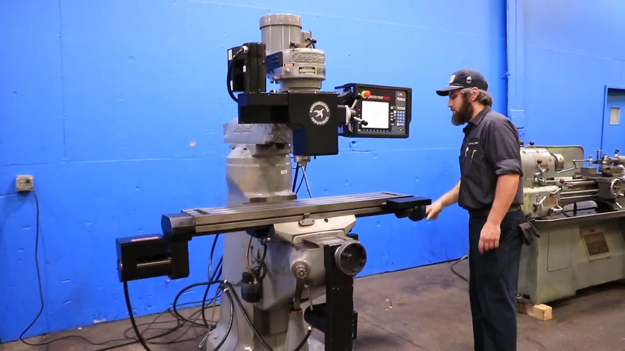 BRIDGEPORT PROTO-TRAK 3-AXIS CNC VERTICAL MILL - YouTube