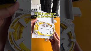 FTTH 4 core fiber optic terminal box #ftth #telecom #fiberoptic #networking #isp